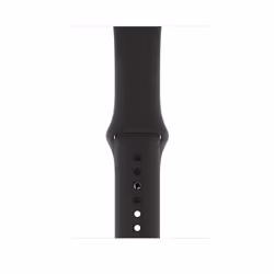 Apple 44mm Black Sport Band - S/M & M/L, Band, Smartwatch, Black, Apple, Apple Watch, Fluoroelastomer