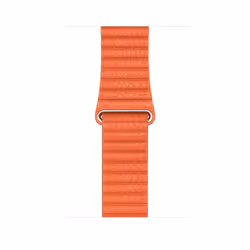 Apple 44mm Sunset Leather Loop - Medium, Band, Smartwatch, Orange, Apple, Apple Watch Series 4, Leather