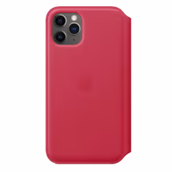 Apple iPhone 11 Pro Leather Folio - Raspberry, Folio, Apple, Apple iPhone 11 Pro, 14.7 cm (5.8"), Berry