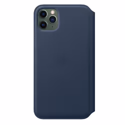 Apple iPhone 11 Pro Max Leather Folio - Deep Sea Blue