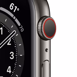 Apple Watch Series 6 OLED 44 mm Digital 368 x 448 pixels Touchscreen 4G Graphite Wi-Fi GPS (satellite)