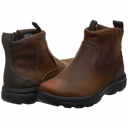 Skechers mens Relaxed Fit Resment Korver Chukka Boot  Dark Brown  8.5