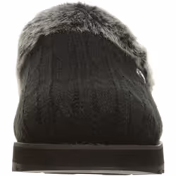 ) Skechers Womens Keepsakes Knit Ice Angel Fluffy Trim Mule Slippers - Black, UK Size 3 (EU 36, US 6
