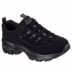 Skechers womens Dlites-play Wide Fashion Sneaker  Black  7 Wide US