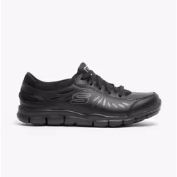 Skechers Work RELAXED FIT - ELDRED SR Ladies Leather Anti-Slip Shoes Black - UK 7, Black