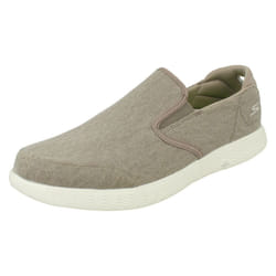 Men Skechers Performance Trainers On The Go Glide Victorious 53781 - Beige, UK 11