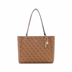 GUESS Noelle Small Noel Tote Latte Logo