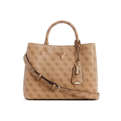GUESS Meridian Girlfriend Satchel Latte Logo