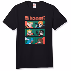 Disney Mens Incredibles Tees  BlackIncred Panels  Small
