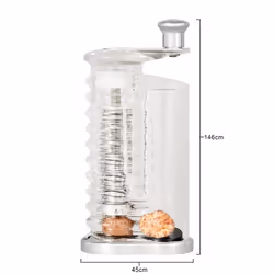 H101119 Wallis Nutmeg Grinder/Nutmeg Mill, Triple Stainless Steel Serrated Blades, Acrylic, 145 mm, Spices Not Included