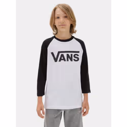 Vans Kids Classic Raglan Long Sleeve T-Shirt White - Medium
