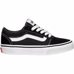 Vans Ward, Male, Child, Fashion sneakers, Black, White, Monochromatic, Lace-up closure
