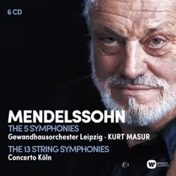 Warner Music Kurt Masur - Mendelssohn: The Complete Symphonies & String Symphonies, 6CD, Classic, CD, Kurt Masur, Physical me ...