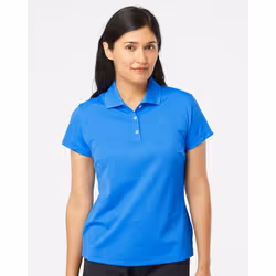 adidas Golf A131 Ladies' Climalite Basic Short-Sleeve Polo Shock Blue Whte X-Large