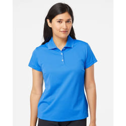 adidas Golf A131 Ladies' Climalite Basic Short-Sleeve Polo Shock Blue Whte X-Large