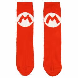 Bioworld Nintendo Super Mario Cozy Mario Logo Adult Crew Socks