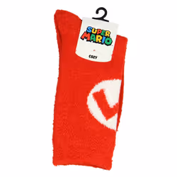 Bioworld Nintendo Super Mario Cozy Mario Logo Adult Crew Socks