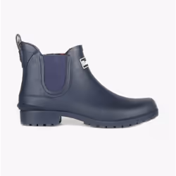 Barbour WILTON Womens Chelsea Wellington Boots Navy - UK 3
