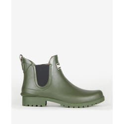 Barbour WILTON Womens Chelsea Wellington Boots Olive - UK 6