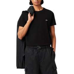 Lacoste Mens Short Sleeve Crew Neck Pima Cotton Jersey T-Shirt  Black  Medium
