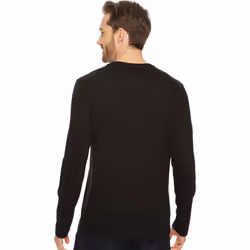 Lacoste mens Long Sleeve Jersey Pima V-neck T-shirt T Shirt  Black  La