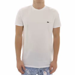 Lacoste mens Short Sleeve Crew Neck Pima Cotton Jersey T-shirt T Shirt