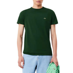 Lacoste Mens Short Sleeve Crew Neck Pima Cotton Jersey T-Shirt  Green  Small