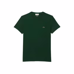 Lacoste Mens Short Sleeve Crew Neck Pima Cotton Jersey T-Shirt  Green  Medium