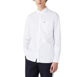 LACOSTE CH4976 Mens Oxford Shirts Cotton Formal Top - White, S