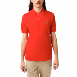 Lacoste L1212 Mens Polo T Shirts Classic Golf Tee - Red, XS