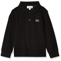 Lacoste boys Lacoste Boy Long Sleeve Classic Solid Pique Polo Shirt Black 14 US