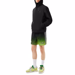 Lacoste Mens Shorts MH5643 Summer Swimwear - Black and Green, M