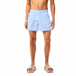 Lacoste Mens Shorts MH5641 Swimwear Shorts - Blue White, S