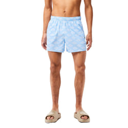 Lacoste Mens Shorts MH5641 Swimwear Shorts - Blue White, S