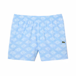 Lacoste Mens Shorts MH5641 Swimwear Shorts - Blue White, S