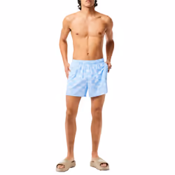 Lacoste Mens Shorts MH5641 Swimwear Shorts - Blue White, S