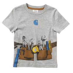 Carhartt Toddler Boys Performance Logo Tee Toolbelt Grey Heather 4T
