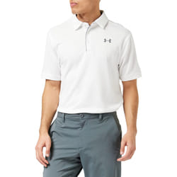 Under Armour Men's Tech Golf Polo  White (100)/Graphite  Large Tall