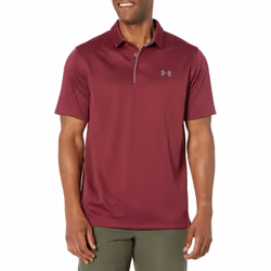 Under Armour Men's Tech Golf Polo Maroon (609)/Graphite Large Tall