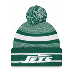 New Era Unisex-Adult NFL Official Sport Knit Classic Cuffed Knit Pom Beanie Hat (New York Jets Green)