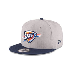 New Era NBA Oklahoma City Thunder Adult Men NBA 9Fifty 2Tone Heather Snapback Cap OSFA Heather Gray
