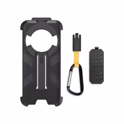 For Ulefone Power Armor 16 Pro Ulefone Back Clip Phone Case with Carabiner(Black)