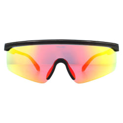 Police Sunglasses Lewis 07 SPLA28 6AAY Rubberised Black Red Mirror