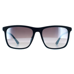 Police Sunglasses SPLA56 Record 1 WTRX Blue Turquoise Blue Gradient Mirrored