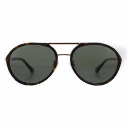 Police Sunglasses SPLA57 Record 2 0300 Shiny Rose Gold Green