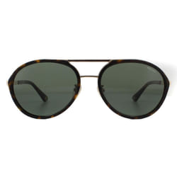 Police Sunglasses SPLA57 Record 2 0300 Shiny Rose Gold Green