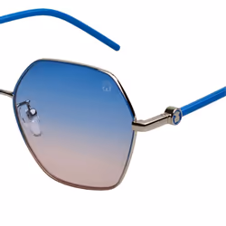 Gafas De Sol Hexagonales Sto456 Para Mujer - blue, TU
