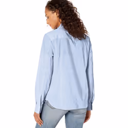 Tommy Hilfiger Women's Button Collared Shirt with Adjustable Sleeves