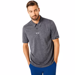 Oakley Mens 2021 Aero Ellipse Dri-Tech Moisture Control Golf Polo Shirt - S, Athletic htr Grey