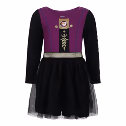 Disney Frozen Anna Girls Tutu Long Sleeve Dress for Toddlers and Littl